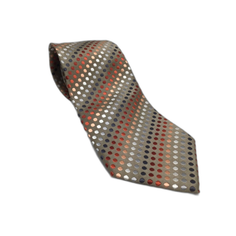 Irvine Park Handmade 100% Silk Necktie Multicolored Dots Stain Resistant